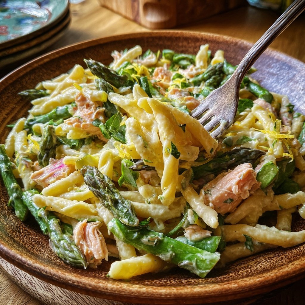 Lemon Zest Salmon Pasta Salad