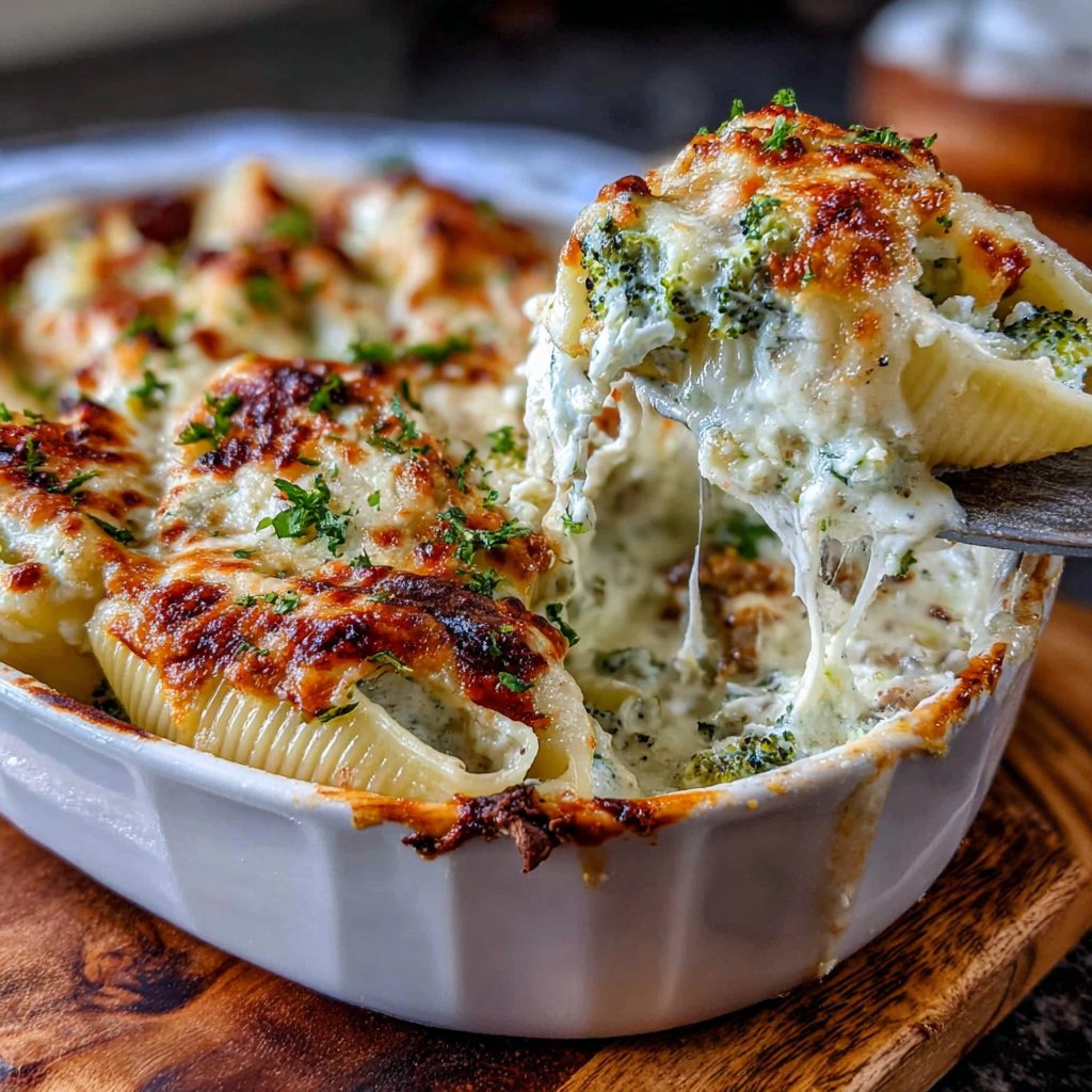 Turkey and Broccoli Stuffed Shells