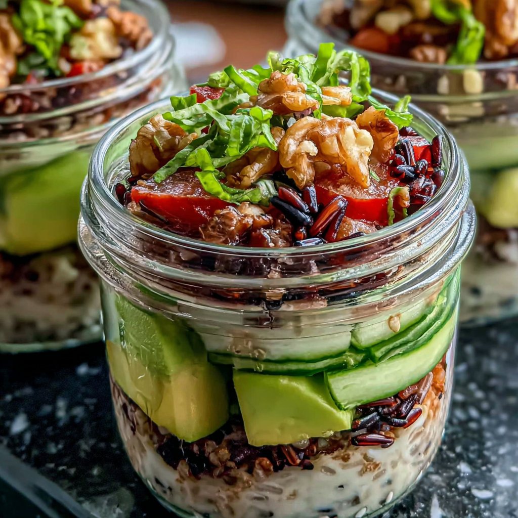 Mango & Black Rice Sushi Jars