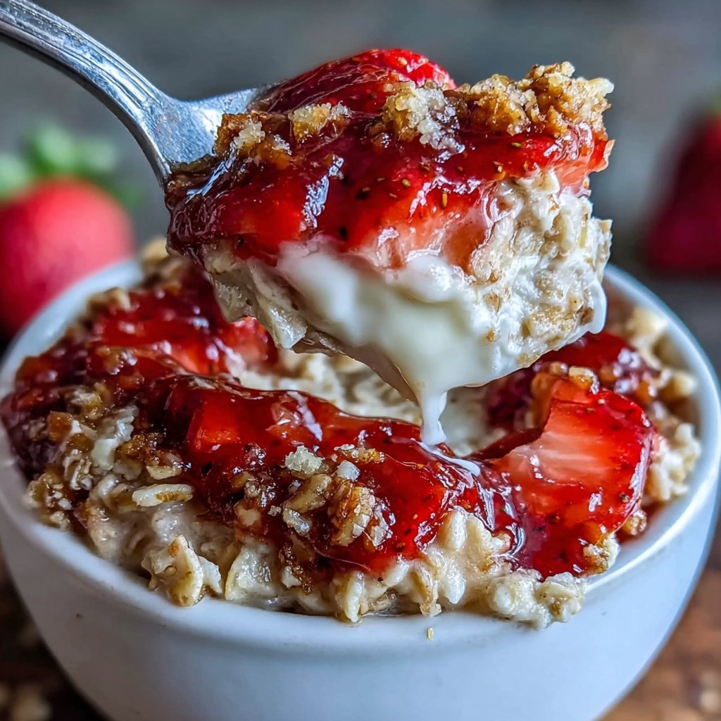 Strawberry Cheesecake Protein Oats