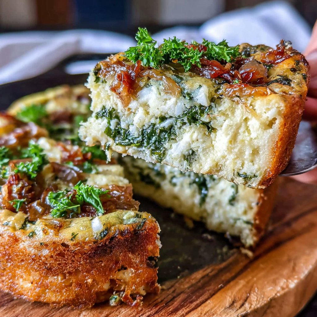 Savory Kale and Onion Frittata